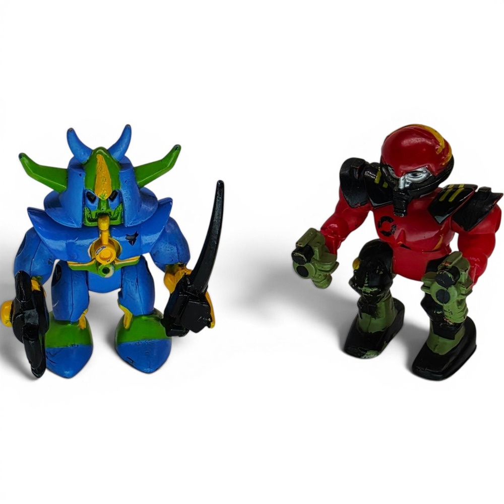 Vintage 1992 Galoob Micro Machines Zbots Ninjoid & Samur Series 1 Figures 2pc